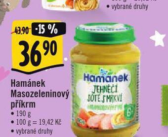 Albert Hamánek masozeleninový příkrm nabídka