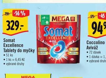 Albert Somat excellence tablety do myčky nabídka