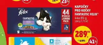 Penny Market Kapsičky pro kočky fantastic felix, 44x 85 g nabídka