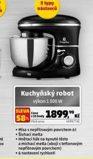 Penny Market Kuchyňský robot výkon 1300 w nabídka