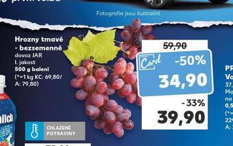 Kaufland Hrozny tmavé bezsemenné nabídka