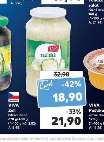 Kaufland Viva zelí nabídka
