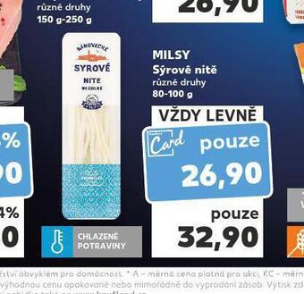 Kaufland Milsy sýrové nitě nabídka