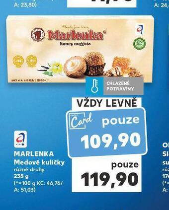 Kaufland Marlenka medové kuličky nabídka