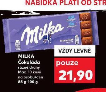 Kaufland Milka čokoláda nabídka