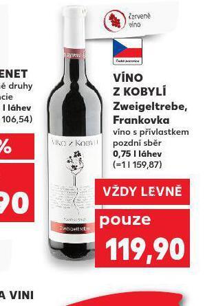 Kaufland Víno z kobylí zweigeltrebe nabídka