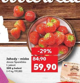 Kaufland Jahody . miska nabídka