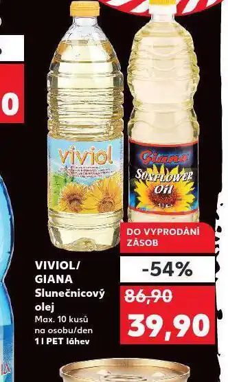 Kaufland Viviol / giana slunečnicový olej nabídka