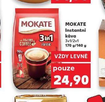 Kaufland Mokate instantní káva 3v1, 2v1 nabídka