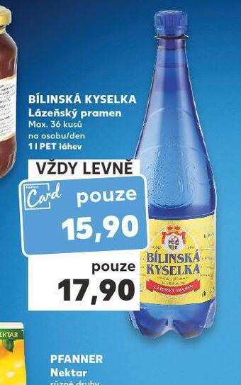 Kaufland Bílinská kyselka lázeňský pramen nabídka