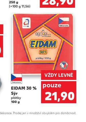 Kaufland Eidam 30% sýr nabídka