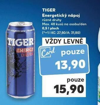 Kaufland Tiger energetický nápoj nabídka