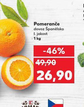 Kaufland Pomeranče nabídka