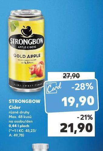 Kaufland Strongbow cider nabídka