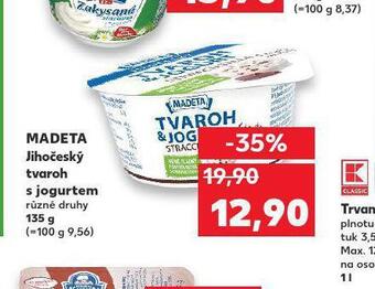 Kaufland Madeta jihočeský tvaroh s jogurtem nabídka