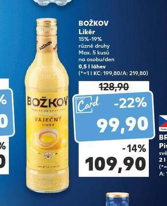 Kaufland Božkov likér nabídka