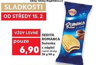 Kaufland Sedita romanca sušenka s náplní nabídka