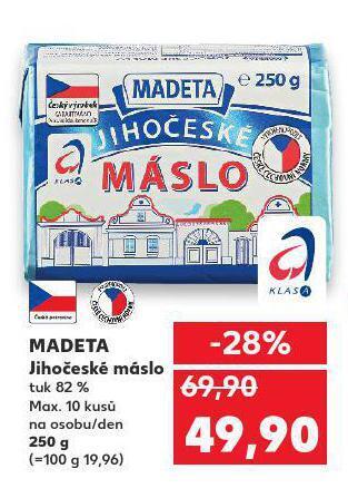 Kaufland Madeta jihočeské máslo nabídka