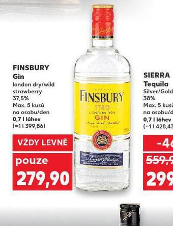 Kaufland Finsbury gin nabídka