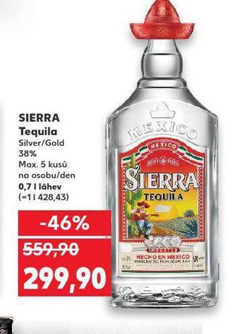 Kaufland Sierra tequila nabídka
