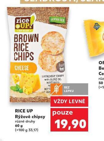 Kaufland Rice up rýžové chipsy nabídka