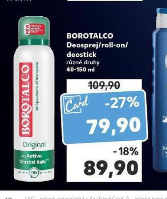 Kaufland Borotalco deosprej / roll-on, deostick nabídka