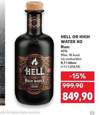 Kaufland Hell or high water xo rum nabídka