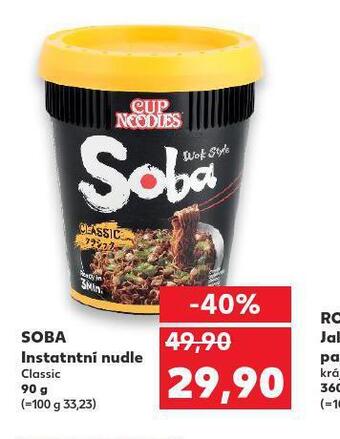 Kaufland Soba instantní nudle nabídka