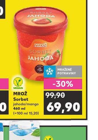 Kaufland Mrož sorbet nabídka