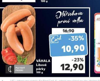 Kaufland Váhala libové párky nabídka