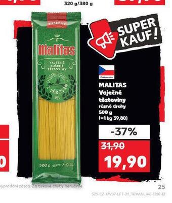 Malitas vaječné těstoviny