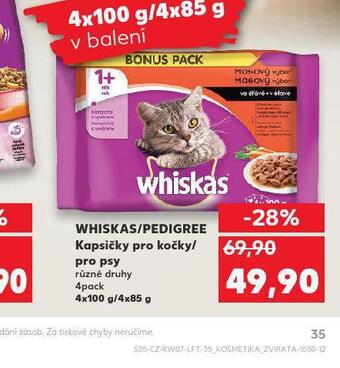 Kaufland Whiskas kapsičky pro kočky nabídka