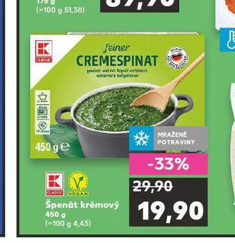 Kaufland Špenát krémový nabídka