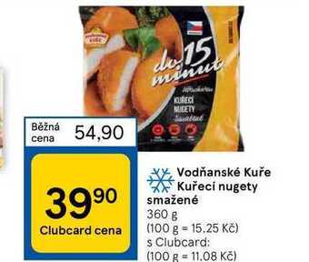 Tesco Vodňanské kuře kuřecí nugety smažené 360 g nabídka
