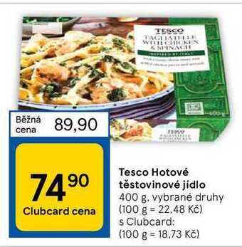 Tesco hotové těstovinové jídlo 400 g