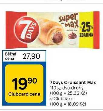 Tesco 7days croissant max 110 g nabídka