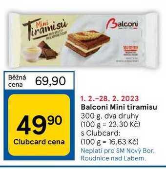 Tesco Balconi mini tiramisu 300 g nabídka