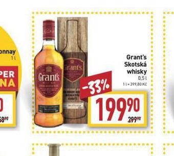 Billa Grant´s skotská whisky nabídka