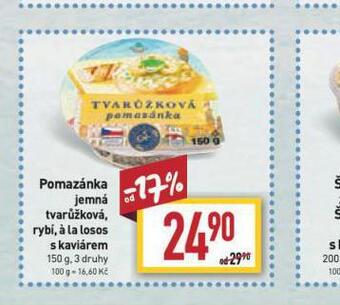 Billa Pomazánka á la losos s kaviárem nabídka