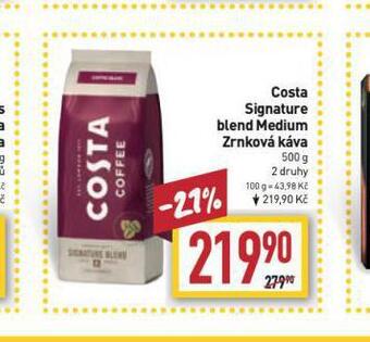Billa Costa signature blend medium zrnková káva nabídka