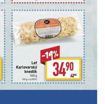 Billa Lef karlovarský knedlík nabídka