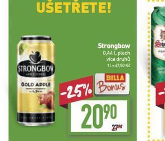 Billa Strongbow nabídka