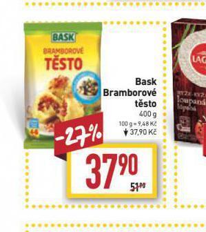 Billa Bask bramborové těsto nabídka