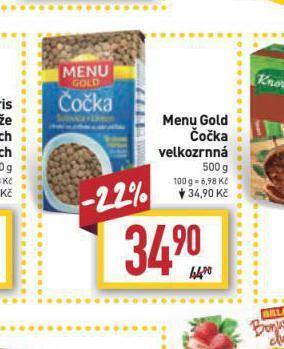 Billa Menu gold čočka velkozrnná nabídka