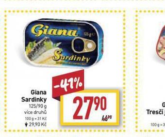 Billa Giana sardinky nabídka