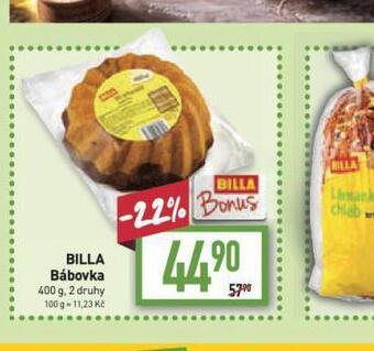 Billa Billa bábovka nabídka
