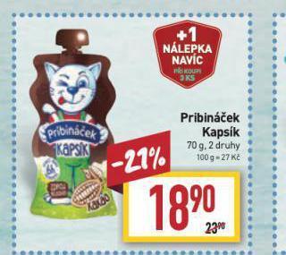 Billa Pribináček kapsík nabídka