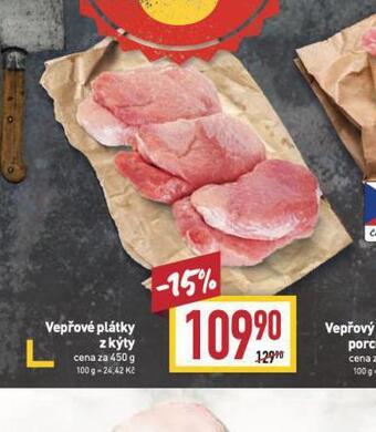 Billa Vepřové plátky z kýty nabídka