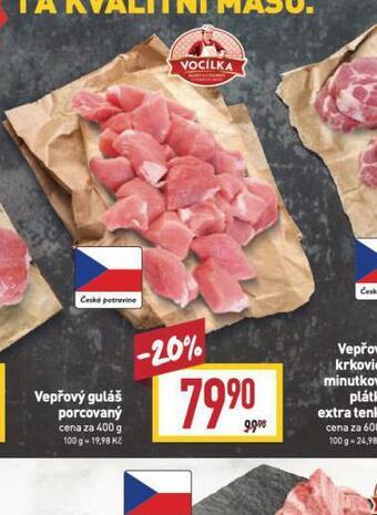 Billa Vepřový guláš porcovaný nabídka