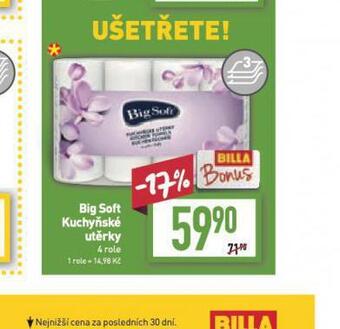 Billa Big soft kuchyňské utěrky nabídka